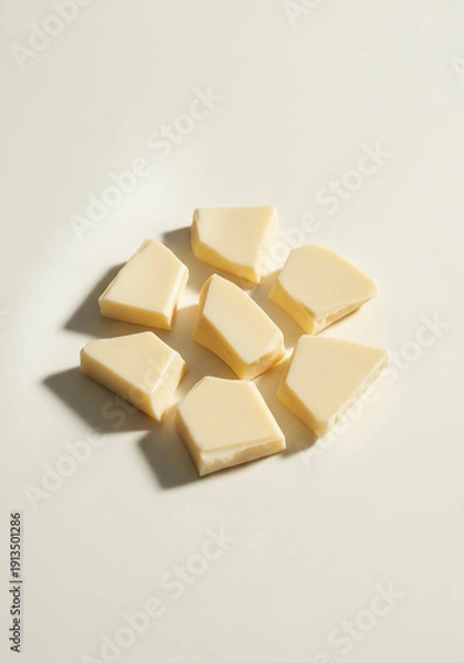 Obraz 高級感のあるホワイトチョコレート（お菓子, スイーツ, ホワイトデー, コピースペース）
