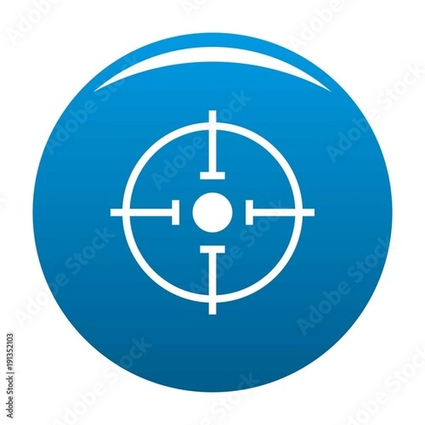 Obraz Important target icon vector blue circle isolated on white background 