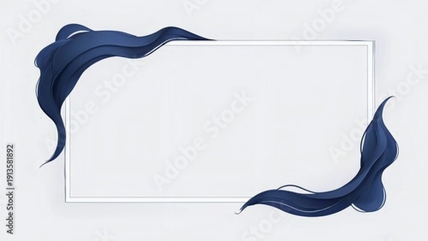 Obraz 使いやすいスマートなネイビーブルーのラインフレーム