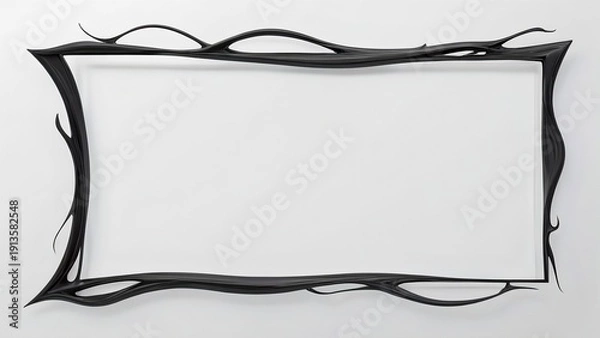 Obraz 落ち着いた構成のスマートなブラック抽象フレーム