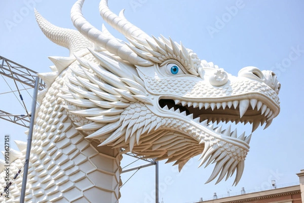 Obraz chinese dragon statue