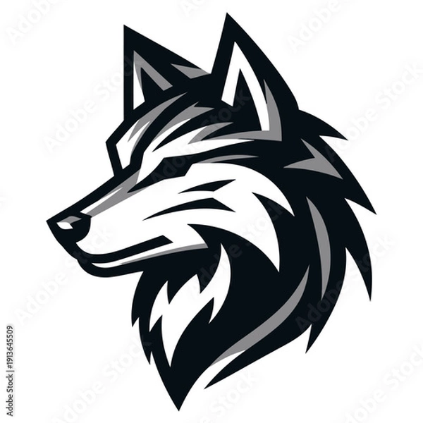 Fototapeta Wolf vector and illustration.