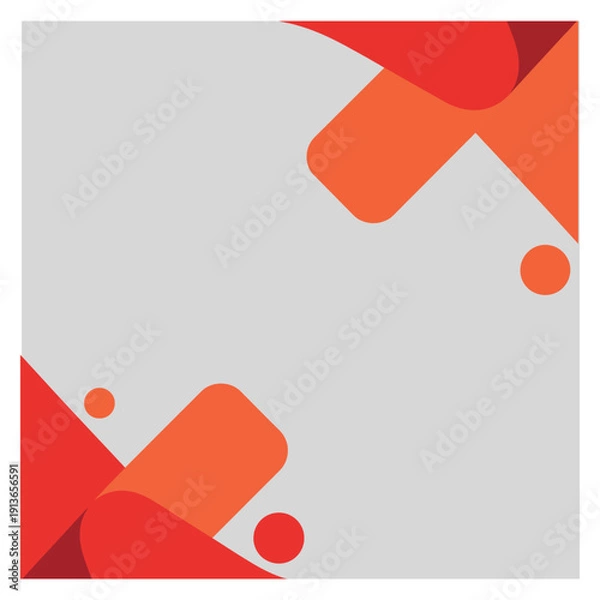 Obraz Abstract Red Orange Shapes Geometric Background
