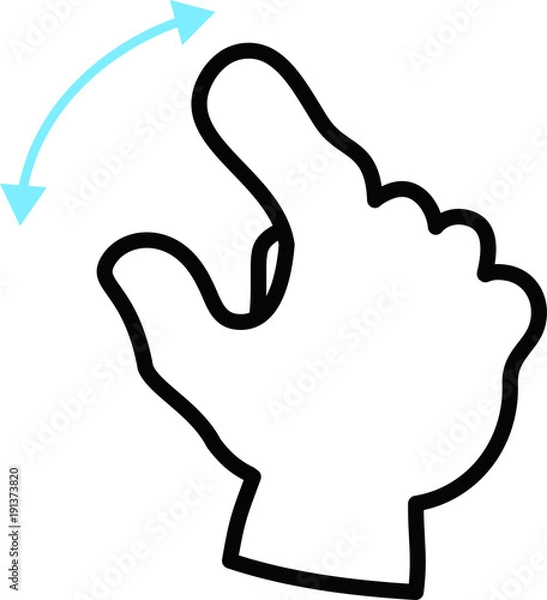 Fototapeta タッチジェスチャ　ピンチアウト