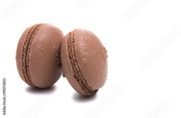Obraz Chocolate macaron macaroon cookie dessert