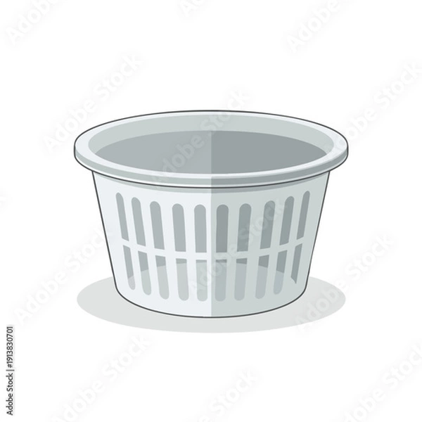 Fototapeta Empty laundry basket on white background
