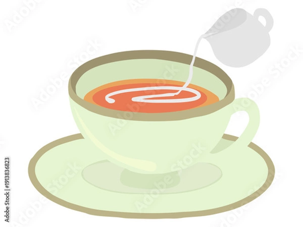 Obraz 紅茶 ミルクティー 主線なし