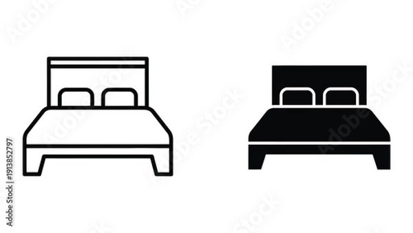 Obraz Bed icon set