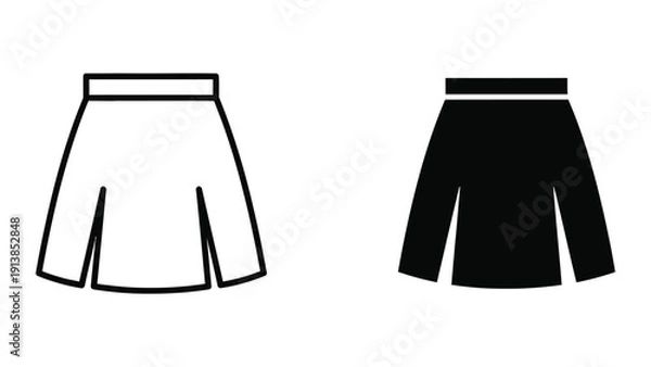 Obraz Skirt vector illustration set