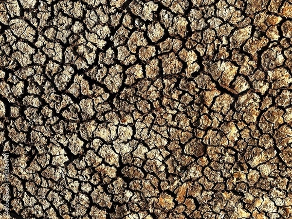 Obraz Dry cracked earth texture background