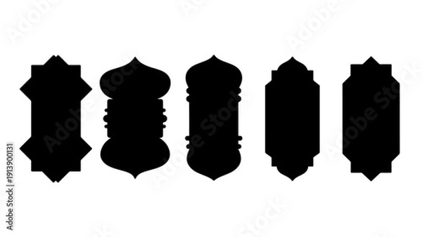 Obraz Ramdan pattern isolated PNG transparent background.	