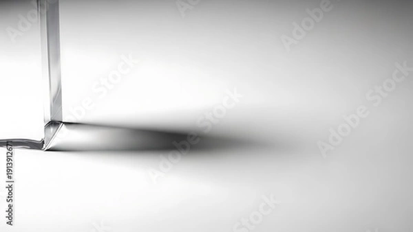 Obraz Sleek glass corner with sharp edges and soft shadows