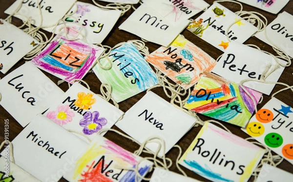 Obraz Kids name tags