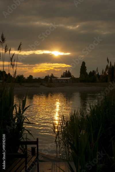 Obraz Sunset lake