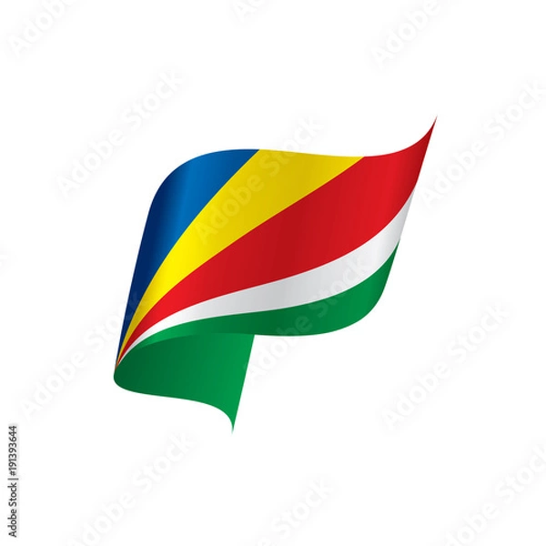 Fototapeta Seychelles flag, vector illustration
