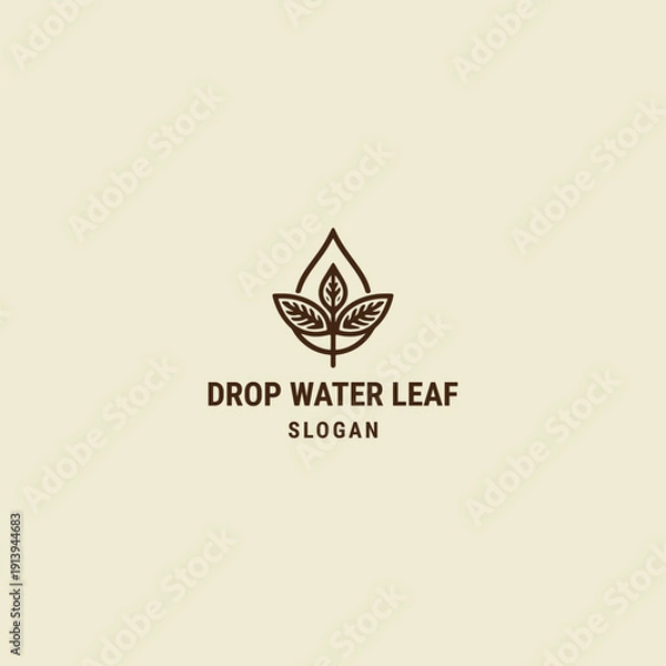 Obraz Drop water leaf logo icon design template vector illustration