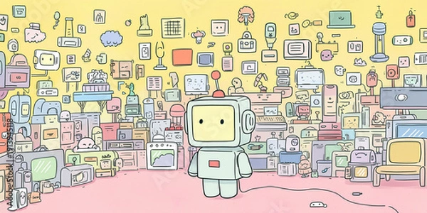 Obraz AIロボットと遊ぶ