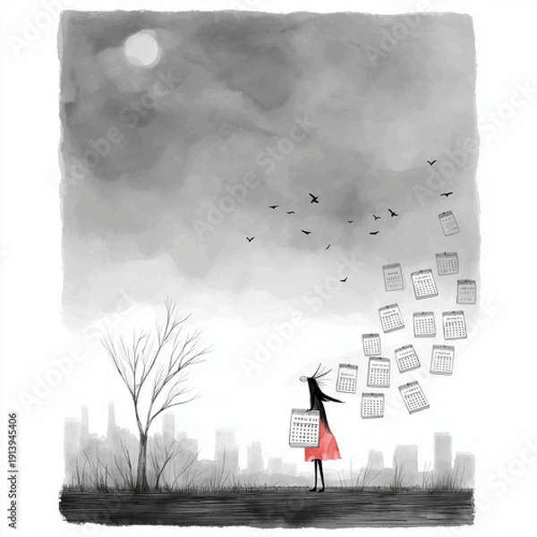 Obraz カレンダー。スケジュール管理