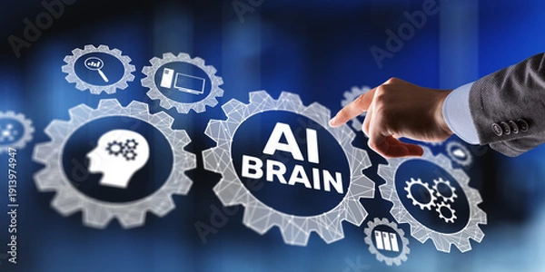Obraz Artificial Intelligence Brain and Advanced Neural Processing Concept