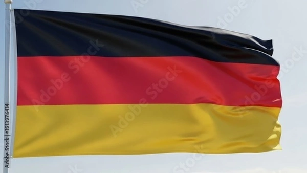Obraz German Flag Waving in the Wind.