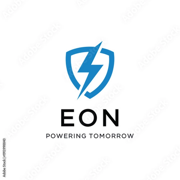 Obraz EON Logo with Lightning Bolt Shield.