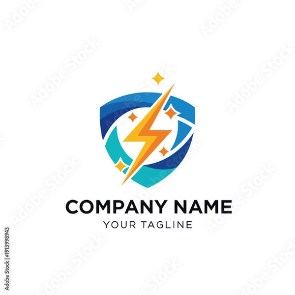 Obraz Electric Lightning Bolt Logo Design Template.