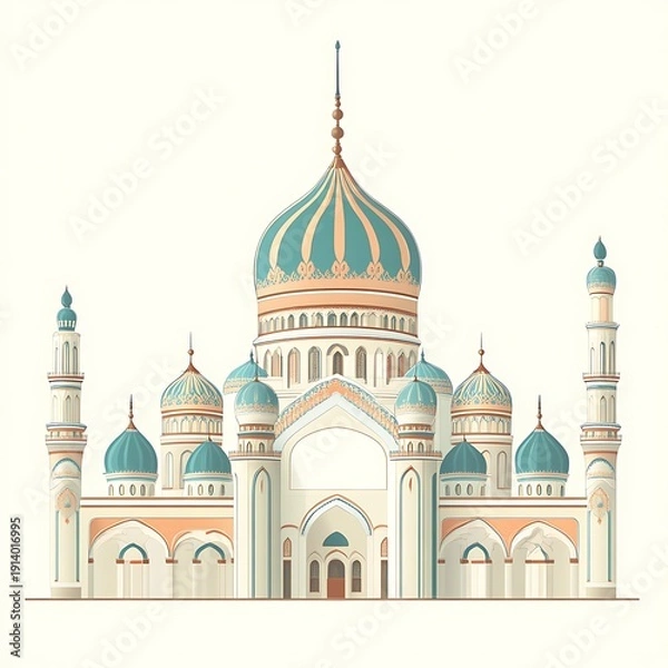 Fototapeta Ornate Mosque Facade