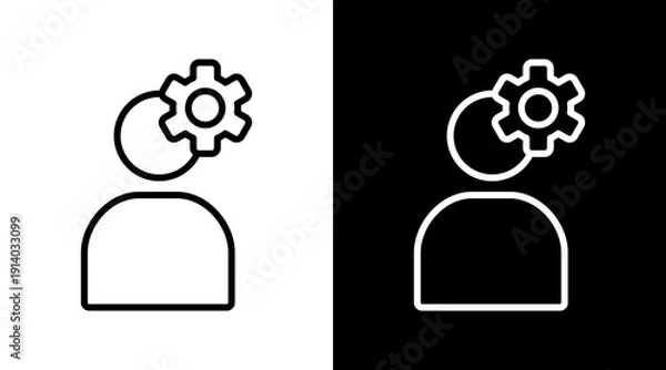 Obraz Innovation White Icon Set Vector 