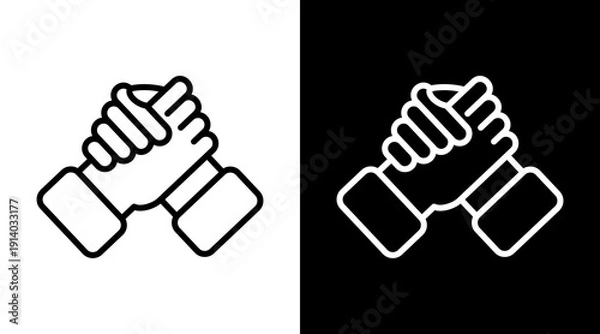 Obraz Support White Icon Set Vector 