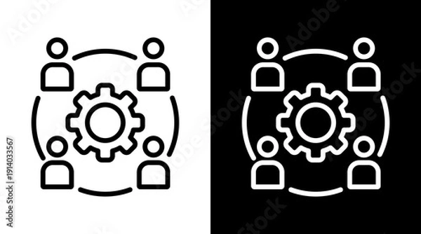 Obraz Workshop White Icon Set Vector 