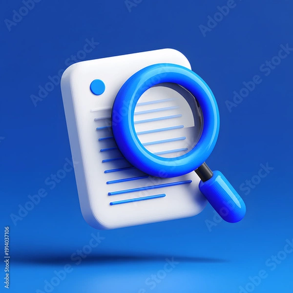 Obraz File under magnifying glass