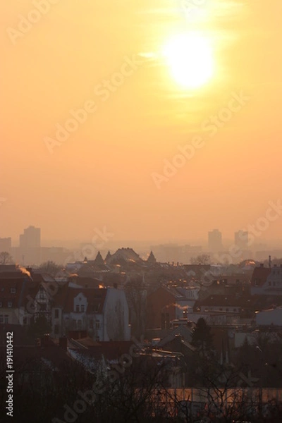 Obraz Abendlicht über der Stadt