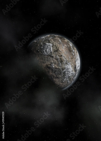 Obraz Planet in the space with little stars