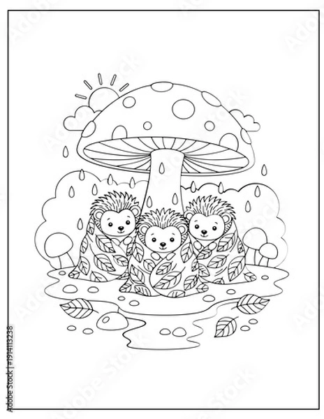 Fototapeta Printable Cuddle Cuties Cozy Coloring Sheets