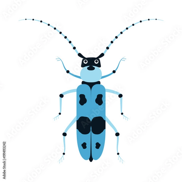 Obraz alpine barbel beetle isolated