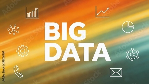Obraz Big data concept with icons