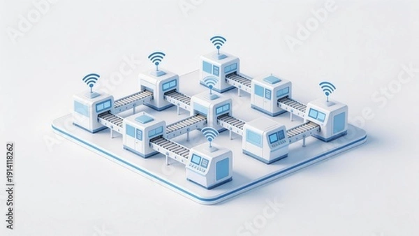 Obraz Automated factory machine setup