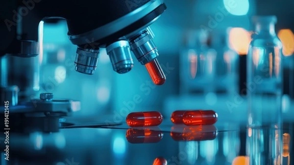 Obraz Microscope red pills research