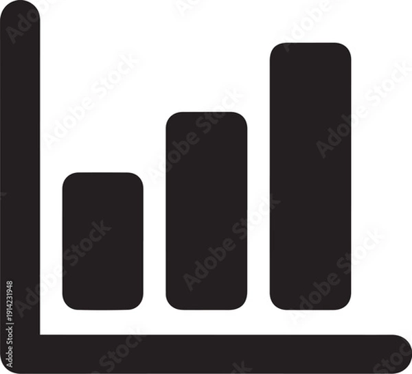Fototapeta Chart icon with isolated background