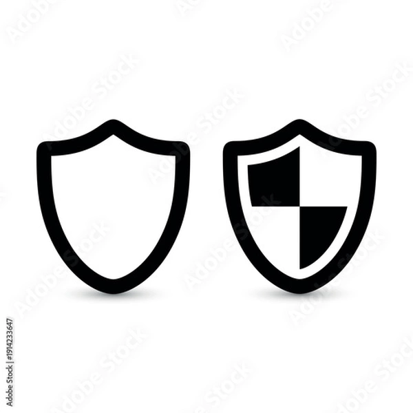 Obraz Shield logo icon set. Vector illustration