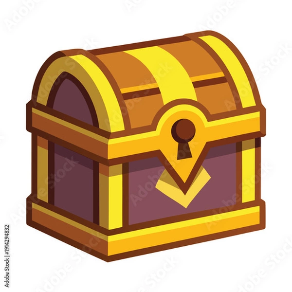 Obraz Treasure Chest Cartoon Vector Icon