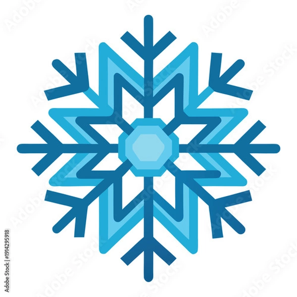 Obraz snowflake on white background
