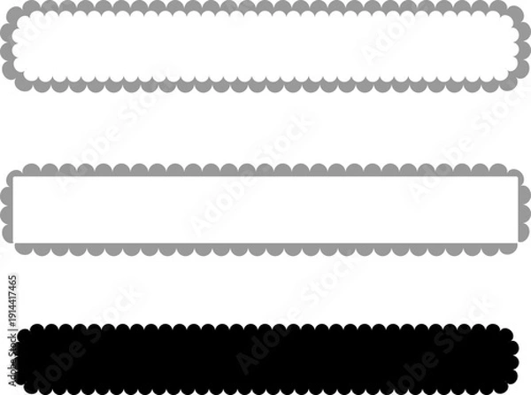 Fototapeta vector frames black on a white background, clipart