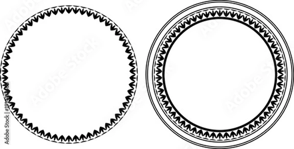 Fototapeta vector frames black on a white background, clipart