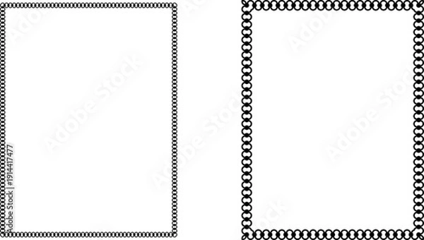Obraz vector frames black on a white background, clipart