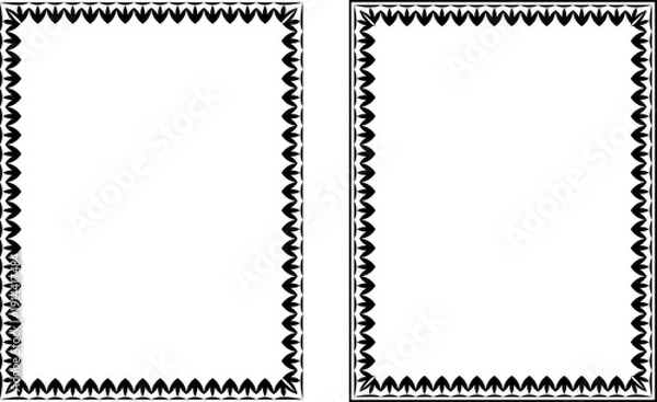 Obraz vector frames black on a white background, clipart
