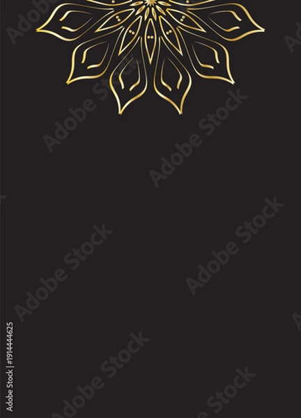 Obraz Luxury Gold Mandala Decorative Pattern on Dark Background