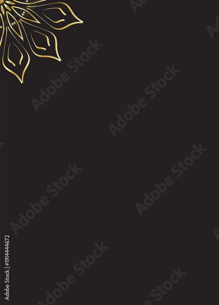 Obraz Luxury Gold Mandala Decorative Pattern on Dark Background