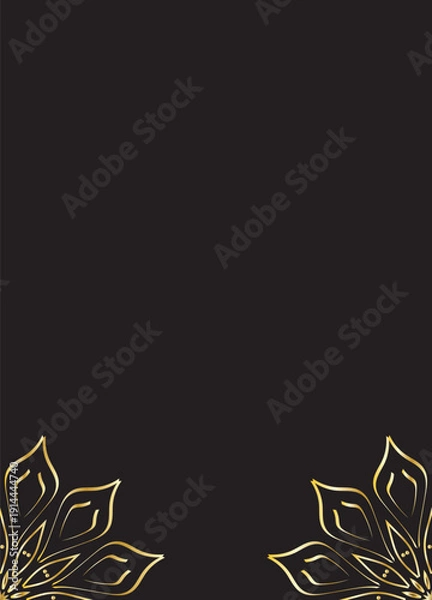 Obraz Luxury Gold Mandala Decorative Pattern on Dark Background