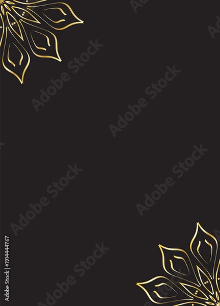 Obraz Luxury Gold Mandala Decorative Pattern on Dark Background